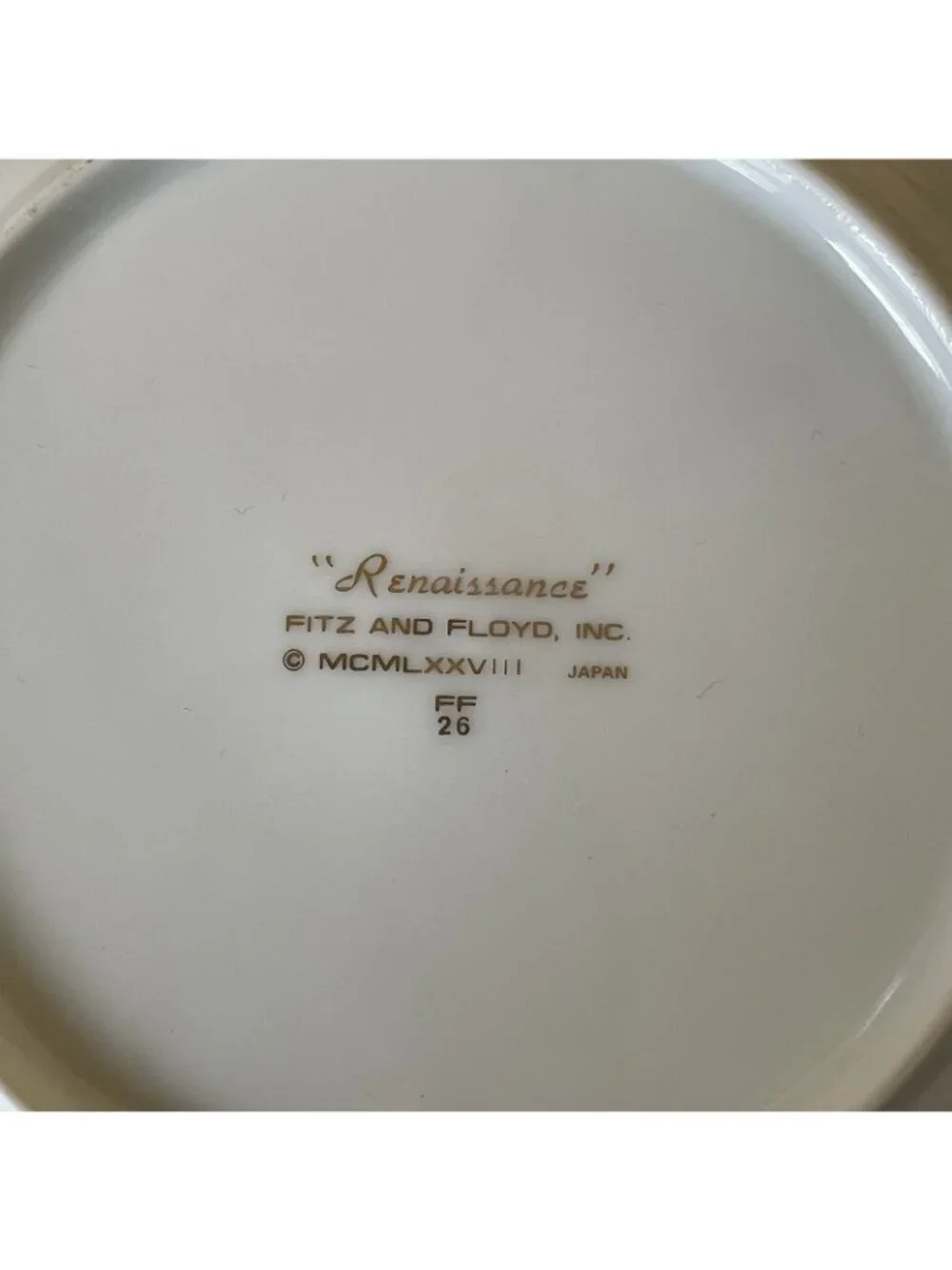 Vintage Fitz & Floyd Renaissance Peach Gold Salad Plates Set of 5 7 1/2